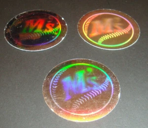 1989 Upper Deck VINTAGE M's Retro Logo Hologram Stickers Seattle Mariners (x3) - Picture 1 of 1