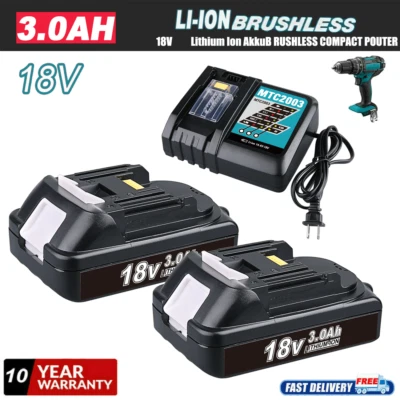 FÜR MA KITA für Makita Akku 18V 3Ah-6Ah BL1850B BL1830 BL1860B LED / Ladegerät DC18RD DC18RC