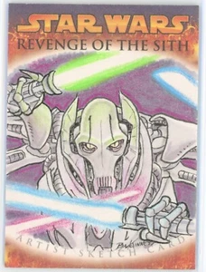 2005 Topps Star Wars Revenge of the Sith ROTS Sketch Brandon McKinney Grievous - Picture 1 of 2
