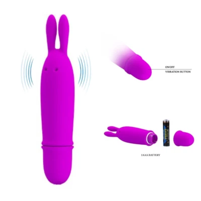 Silikon mini Vibrator Klitorisstimulator Rabbitvibrator Stimulierende Hasenohren - Bild 1 von 3