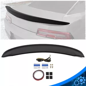 Rear spoiler Lip For Chevy Camaro SS Z28 2014 2015 Trunk Wing Matte Black - Picture 1 of 10