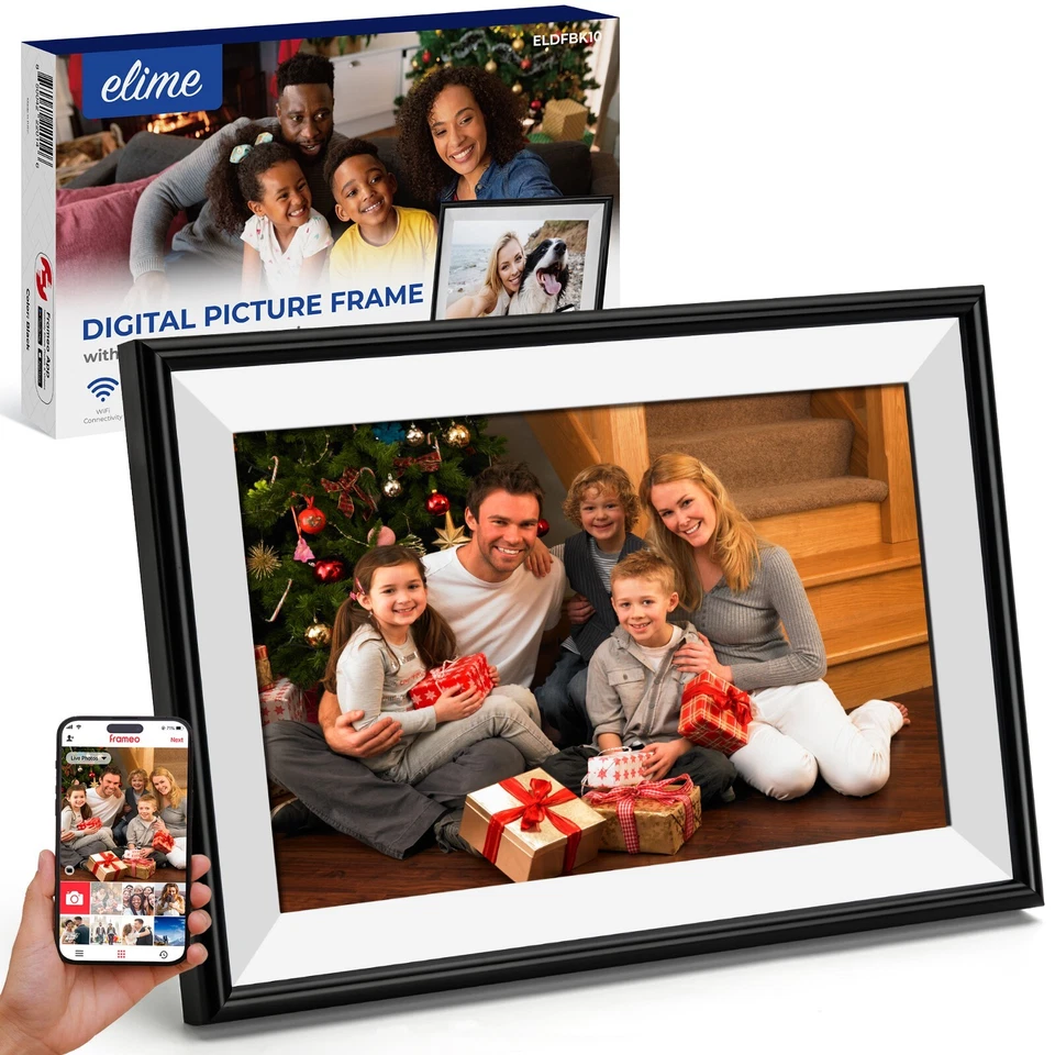 ELIME 10.1 inch WiFi Frameo Digital Picture Frame - 16GB Storage - Image 1 of 1