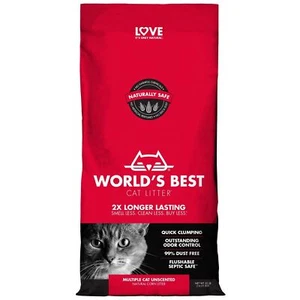 WORLD'S BEST CAT LITTER Multiple Cat Unscented, 32-Pounds 32 Pounds - Picture 1 of 6
