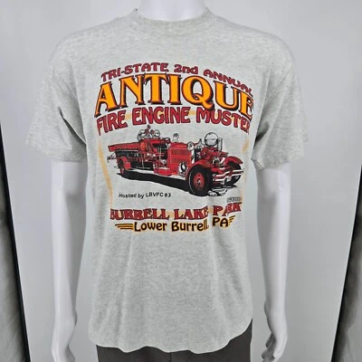 Vintage 1994 Lower Burrell, PA Annual Antique Fire Engine Muster T-Shirt (M/L) - Image 1 of 4