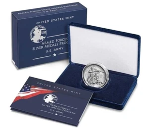 2023 United States Army Silver Medal 2.5 Ounce US Mint Box & COA - Picture 1 of 1