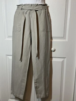Cartonnier for Anthropologie, Linen Blend Pant, Size XS, Khaki in Excellent Cond - Image 1 of 4