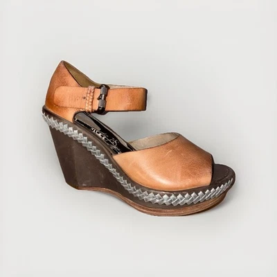 Spirit by Lucchese Chloe Tan Wedge Sandals Women’s Size 8 M Western Boho Summer - Image 1 of 4