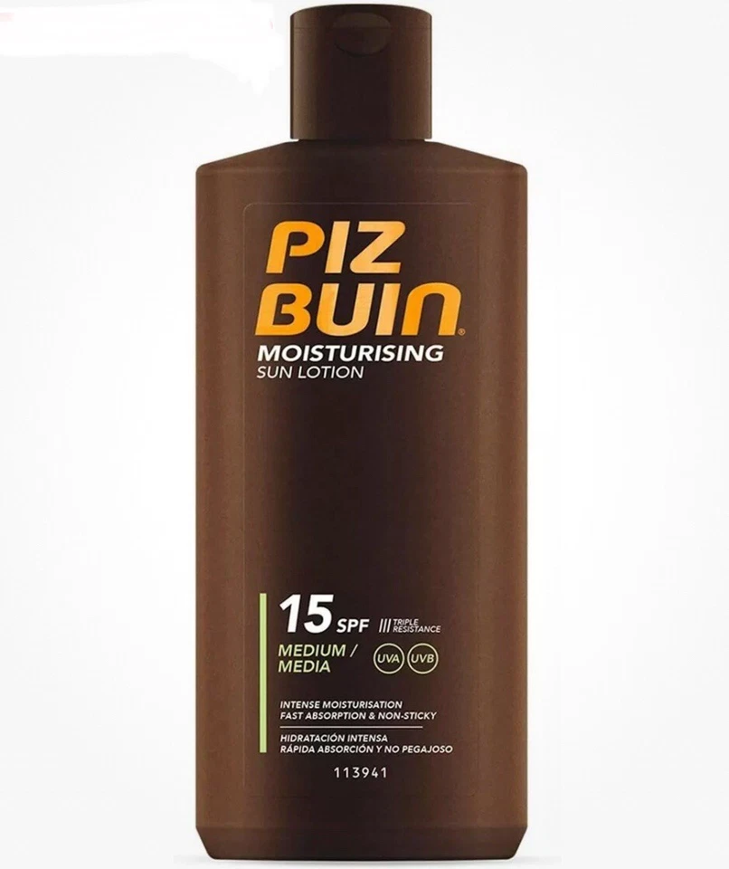 PIZ BUIN  Moisturising Sun Lotion - SPF15 Medium. ( 113941 ) 200ml . - Image 1 of 1