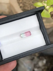 1.58Cts Beautiful Bicolour Tourmaline Dimension 10.75x4.98x3.20 - Picture 1 of 4