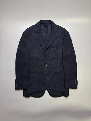 Blazer tejido SuitSupply Havana parche sin forro mezcla de lana seda talla EE. UU. AÑOS 40 (Y Foto 1 de 4