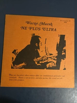WARNE MARSH 'NE PLUS ULTRA' LP US REVELATION 1970 EARLY PRESSING JAZZ - Image 1 of 4