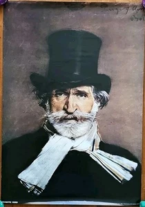 1977 GIUSEPPE VERDI Poster by Giovanni Boldini - Edizioni Beatrice d'Este, Italy - Picture 1 of 12