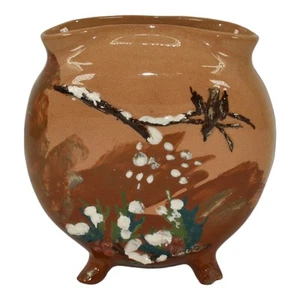 Rookwood Limoge 1880s Vintage Arts And Crafts Pottery Bird Butterfly Pillow Vase - Picture 1 of 6