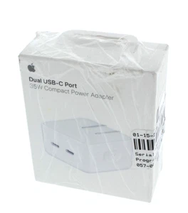 Apple Dual USB-C Port 35W Power Adapter White MW2H3AM/A - Picture 1 of 9