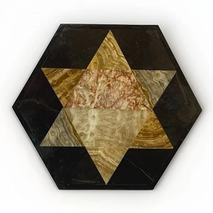 Vintage Chinesisches Dame Brettspiel Natur Quarz Marmor Granit Stein Onyx - Bild 1 von 4