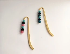Gemstone Bookmark, Gold Plated - Picture 1 of 1