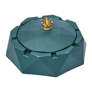 Stainless Steel Ashtray Windproof Ashtrays With Rotating Lid For Home Garden - Picture 1 of 9