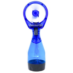 Retailery Portable Battery Operated Water Misting Cooling Fan Spray Bottle, Blue - Picture 1 of 4