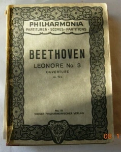 Beethoven Leonore No 3 overture Philharmonia No 18 Study Score - Picture 1 of 1