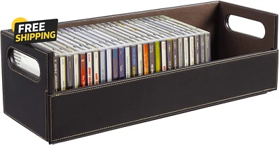 Caja de almacenamiento de CD, estante organizador para estuches de películas, DVD, exhibición de cinta de casete Foto 1 de 4