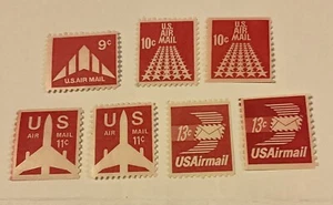 US Scott #C72-73, C77-79 & C82-83, Singles 1968-73 Air Mail FVF ,MNH - Picture 1 of 1