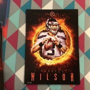 #ROF-RW Russell Wilson - Seahawks 34/99 made 5x7 - 2014 Topps RING OF FIRE - Picture 1 of 2