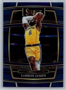 2021 Panini Select #100 LeBron James Blue Prizms Very good