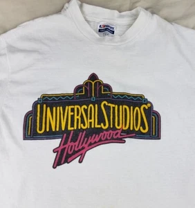 Vintage UNIVERSAL STUDIOS HOLLYWOOD Hanes T Shirt USA Single Stitch Tag Large - Picture 1 of 12
