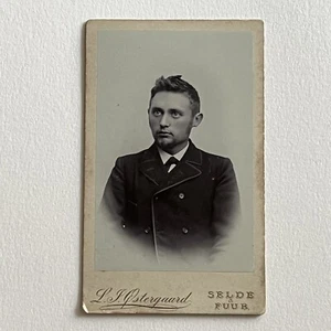 Fotografía antigua CDV joven guapo Selde Dinamarca - Imagen 1 de 8