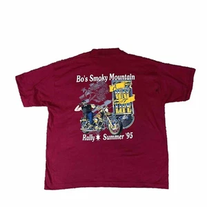 Camiseta De Colección 1995 Bo’s Smokey Mountain XXL Motociclista Rally Bicicleta Semana Años 90 Camiseta - Imagen 1 de 8