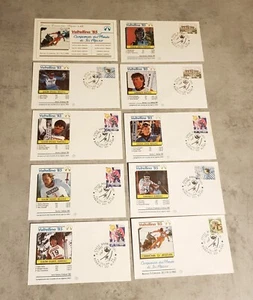 ITALIA - CAMPEONATO MUNDIAL DE ESQUÍ ALPINO VALTELLINA '85 - 9 FDC Y CAJA ESPECIAL - Imagen 1 de 1