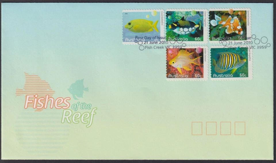 AUSTRALIA - 2010 'FISHES OF THE REEF' Self Adhesive First Day Cover [E5203] - Image 1 of 1