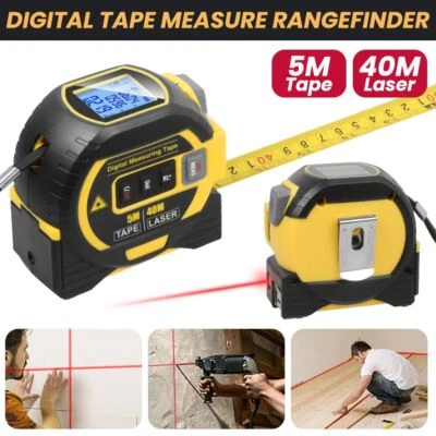 3in1 Digital Measure Tape Laser Distance Meter Measuring Tool Range Finder Ruler