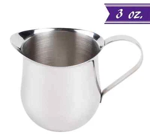 NEW -3-Ounce Stainless Steel Bell Creamer, Coffee Cream Pitcher, syrup - Picture 1 of 1