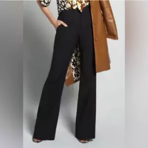 Pantaloni CAbi #6475 Caravan neri vita alta gamba larga taglia 2 ~ usati in ottime condizioni - Foto 1 di 13