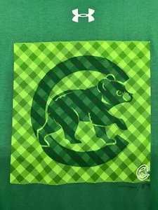 Chicago Cubs Shirt Mens L Large Green Short Sleeve Under Armour St Patricks Day - Picture 1 of 11