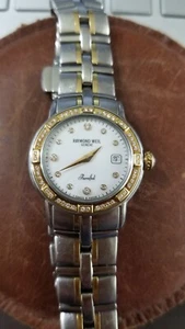 Raymond Weil Parsifal Gold & Stainless Steel DIAMOND Date MOP Dial Watch 9440 - Picture 1 of 11