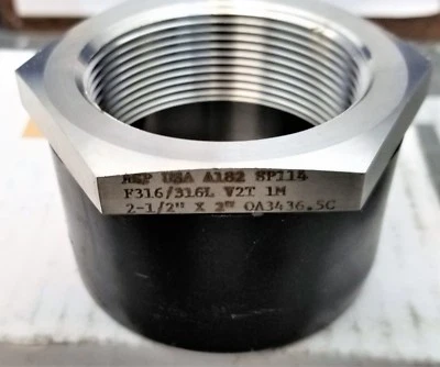 2-1/2 x 2 in. Threaded Class #1000 316 Stainless Steel Forged Pipe Bushing [D1B4 - Image 1 of 4