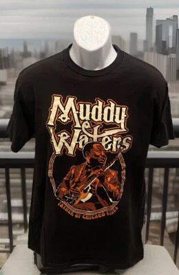 Camiseta Muddy Waters Father Of Chicago Blues Negra Talla L Oficial  Foto 1 de 4