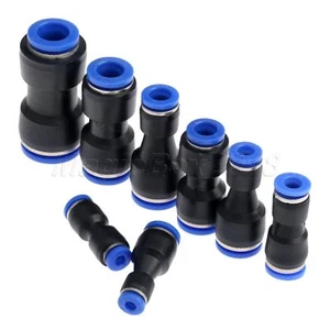 Pneumatic Push In Fitting PG Reducer Union Connectors For Air Water Tube Hose - Picture 1 of 14