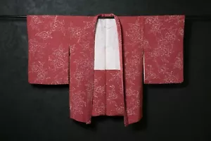 Antiguo vestido chaqueta bata vintage japonés kimono seda HAORI teñido/BIF22/595 - Imagen 1 de 8