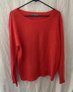 360 Sweater 100% Cashmere Size Large Orange - Picture 1 of 8