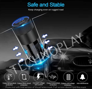 FAST CAR CHARGER 2 USB Port +C Type For Iphone Samsung Universal Socket Adapter - Picture 1 of 10
