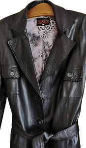 Damen Lederjacke Echtleder Lammnappa Jacke Blazer Mantel Vera Pelle Italien - Bild 1 von 17