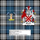 Scottish Clan Napier Crest Rock Slate 14x14 cm Excellent Quality Slate
