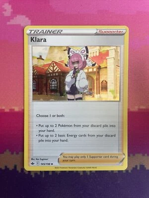 Pokemon Card Klara Chilling Reign Cosmo Holo Rare 145/198 Near Mint  - Image 1 of 2