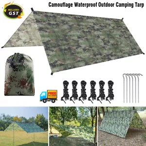 Tent Tarp Waterproof Lightweight Polyester Rain Fly Hammock Cover Camping Hiking - Picture 1 of 13