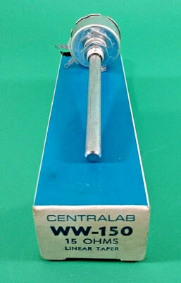 CENTRALAB WW-150 15OHM 5W LINEAR TAPER POTENTIOMETER   - Image 1 of 4