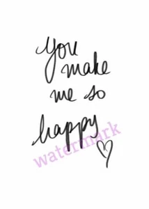 "DU MACHST MICH SO GLÜCKLICH " ZITAT WERBEFOTO - Bild 1 von 6