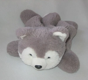 Aurora World grau weiß Husky Floppy Beanie Plüsch unterfüllt flach 2019 - Bild 1 von 7
